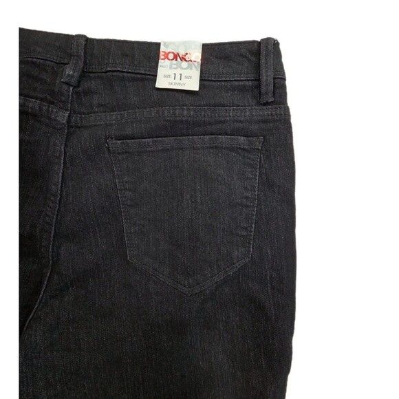 Bongo Y2K Skinny Jeans Mid Rise Black Wash HT01 Sears Juniors Size 11 NWT - Picture 9 of 16